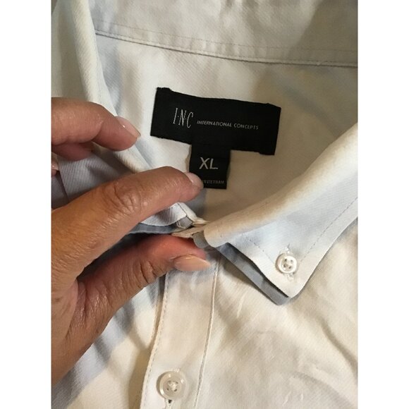 INTERNATIONAL CONCEPTS- MENS LIGHT GREY LONG SLEEVE BUTTON-DOWN SIZE X-LARGE - Picture 3 of 7